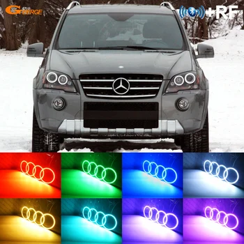 

For Mercedes Benz M Class W164 ML 2008 2009 2010 2011 facelift RF remote Bluetooth APP Multi-Color RGB led angel eyes kit
