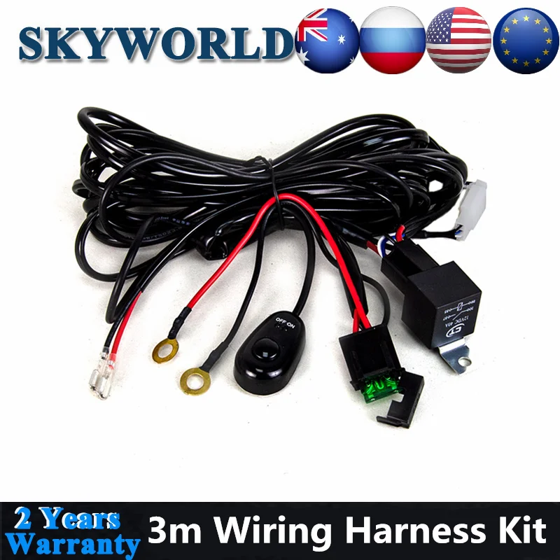 Комплект проводки SKYWORLD для внедорожника комплект реле со светодиодсветильник