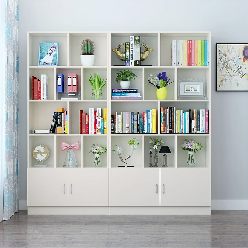 

Bookshelf bookcase Simple modern simple bookcase landing free combination of children shelf storage cabinet with door