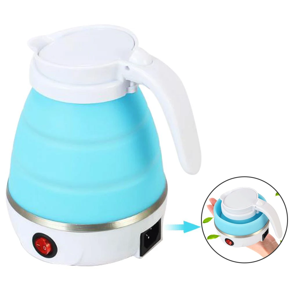 600ML Mini Electric Kettle EU Stainless Steel Silicone Foldable Water  Kettles Teapot Chaleira Eletrica Kitchen Appliances Tool - AliExpress