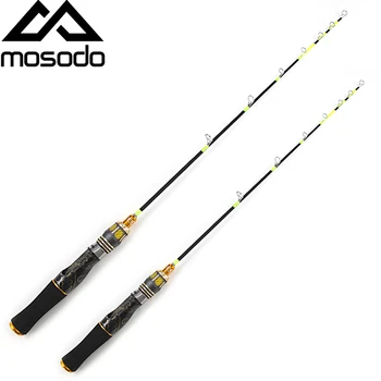 

Mosodo Winter Ice Fishing Rod Lightweight Solid Fiberglass Carbon Fiber 50CM 70CM 80CM Fishing Rod With Metal Reel Seat
