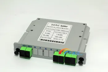 

2x4 PLC splitter SC Fiber Optic 2 X 4 splitter