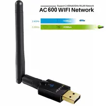 EDUP 600 Мбит/с 2,4 ГГц/5 ГГц двухдиапазонный usb-адаптер 2,0 Беспроводной адаптер Wi-Fi Беспроводной Wi-Fi, Ethernet адаптер Сетевая карта USB адаптер