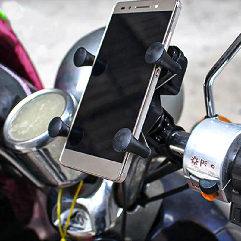 Универсальный держатель для зарядки мобильного телефона для мотоцикла, подставка с USB зарядным устройством, крепление для телефона на велосипед, кронштейн для смартфона Android iPhone