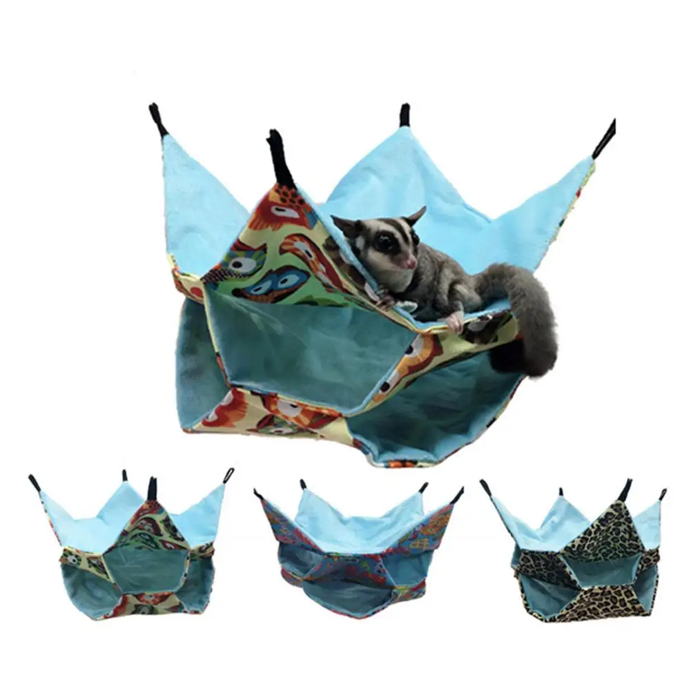 

Hamster House Hamster Hammock Squirrel Sugar Gliders Three-layer Mezzanine Hammock Small Pet Hanging Sleeping Bag New Arrival