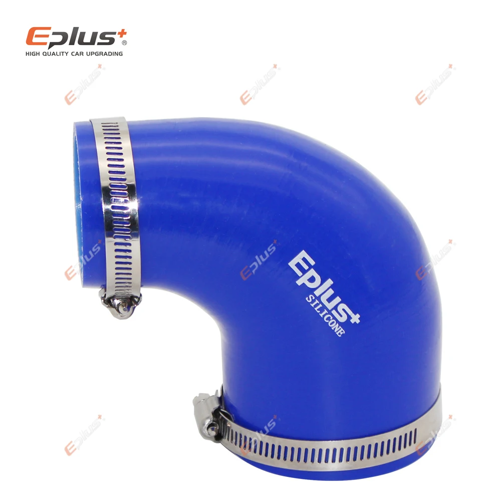 EPLUS Universal Silicone Tubing Hose 90 Degrees big to small Connector Car Intercooler Turbo Intake Pipe Coupler Blue Multi Size silicone hose,silicone hose connector