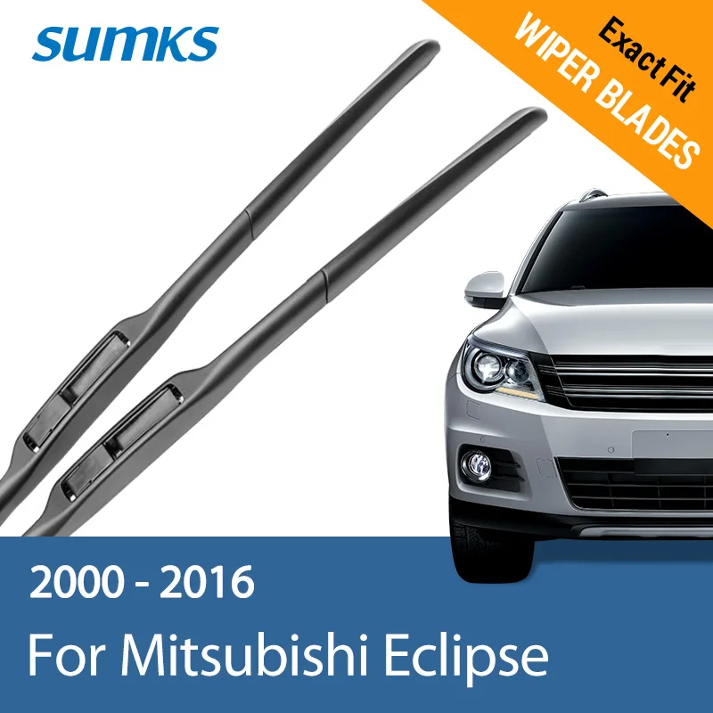 SUMKS Windshield Hybrid Wiper Blades for Mitsubishi Eclipse Fit Hook Arms from 2000 to 2019 | Автомобили и мотоциклы