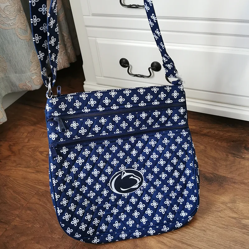 Cotton printed large double pull crossbody bag AliExpress