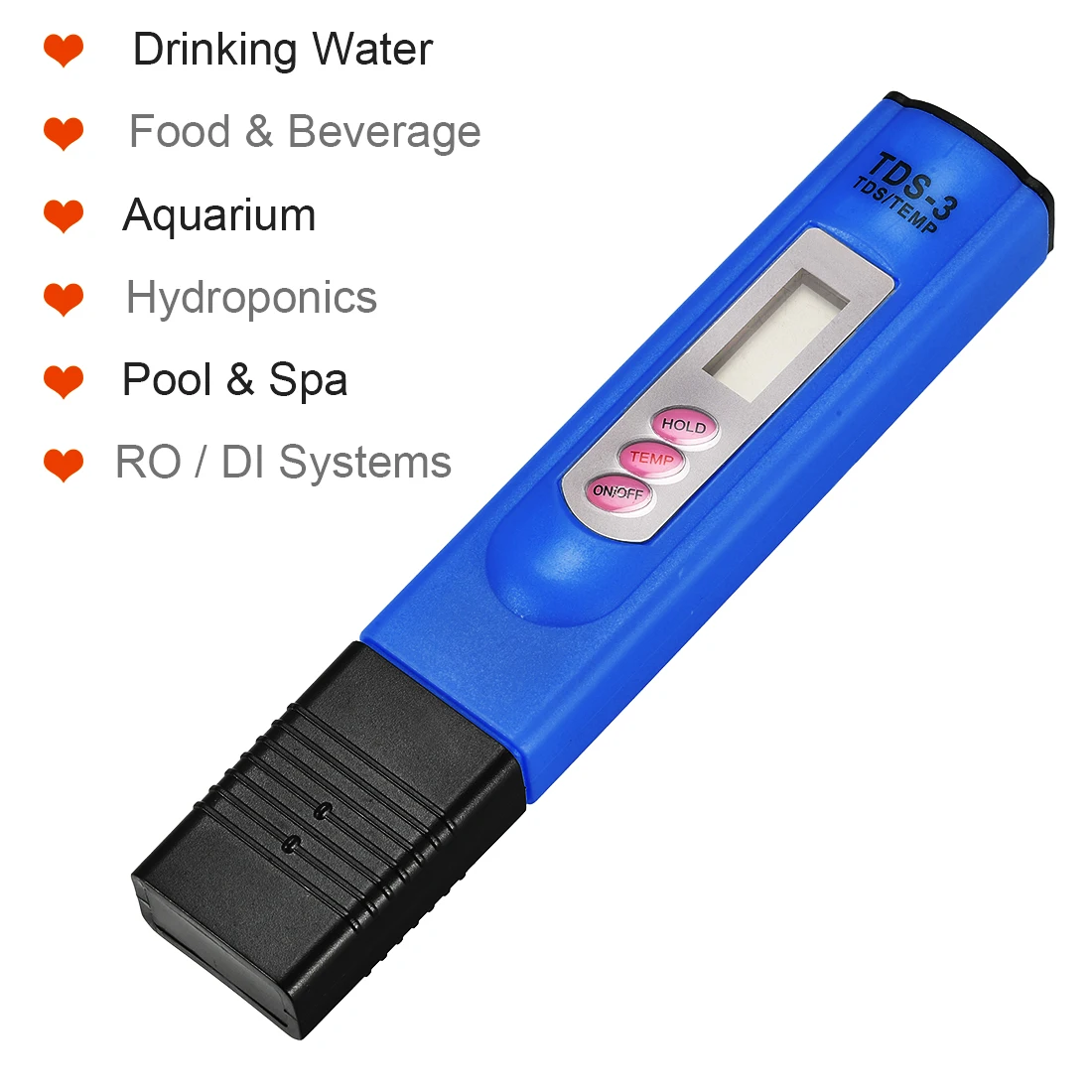 Uxcell TDS 3 PPM Измеритель проводимости для Ro воды аквариум бассейн w кожаный чехол синий
