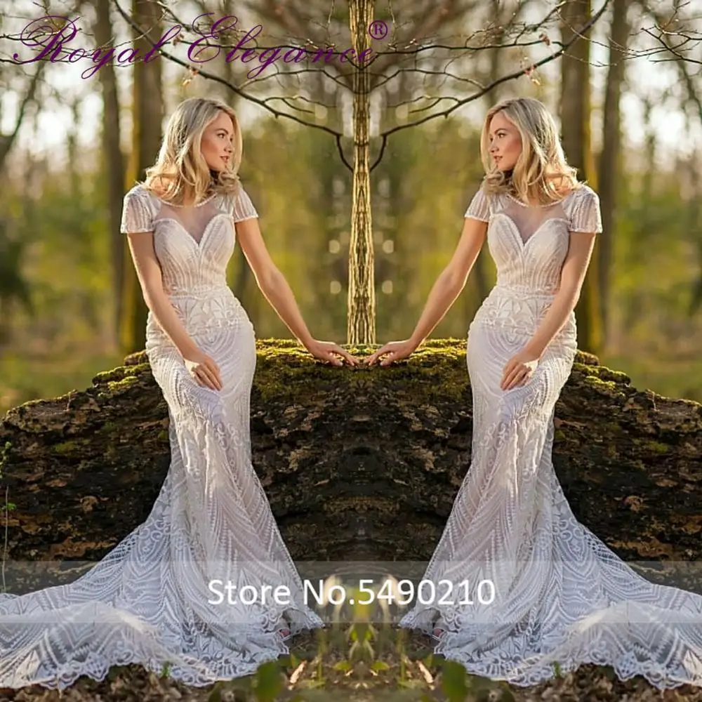 Горячая vestido de noiva роскошное кружевное свадебное платье с v-образным вырезом на спине и блестками abiti da sposa