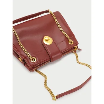 

Single Shoulder Bag New Fashion Chain Slant Bag Large Capacity OL Commuter Bag Handbags Famous Brands