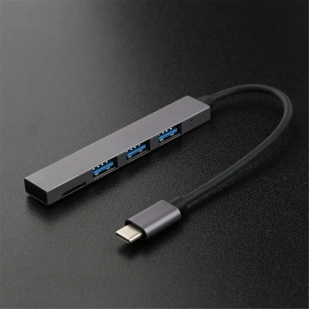 4 в 1 USB 3,1 type-C концентратор USB 3,0 из магниевого сплава концентратор с TF слот для чтения 3 порта для MacBook Pro/Air