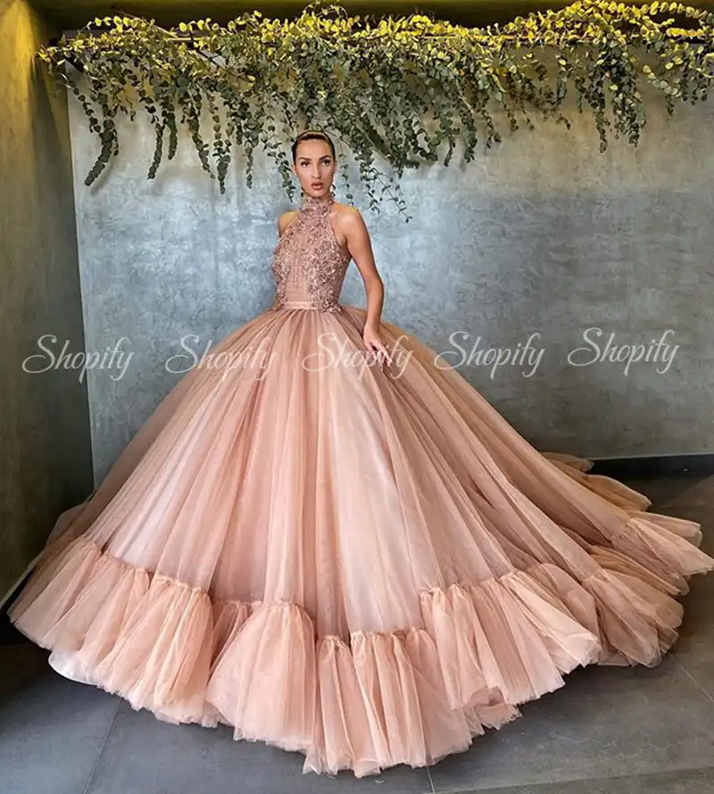 rose pink evening gowns