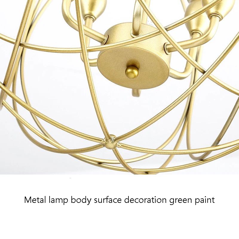 Железный Люстра светильник ing для спальни кухни E14 светодиодный Современный домашний декор скандинавские люстры люстра в стиле лофт золотой черный светильник