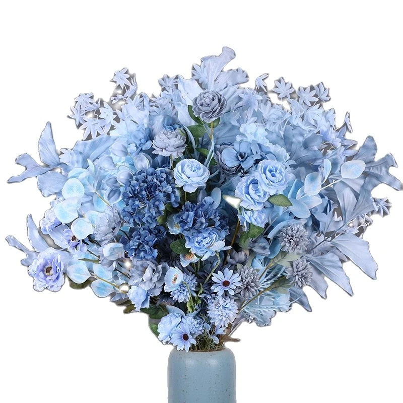 Flores artificiales de seda, peonías hermosas, mezcla de flores azules,  paquete de cereza, regalo para Pastel de Bodas y Navidad, coronas  decorativas, 2021|Plantas artificiales| - AliExpress