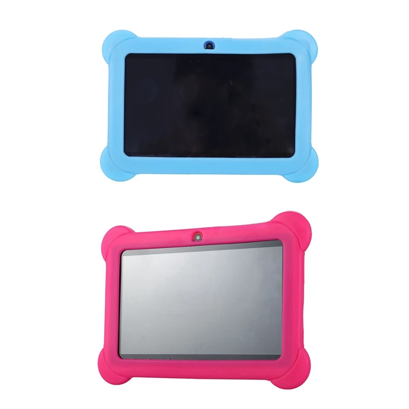 

2 Pcs 4GB Android 4.4 Wi-Fi Tablet PC Beautiful 7 Inch Five-Point Multitouch Display - Special Kids Edition Pink & Blue