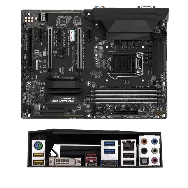 Материнская плата для игрового компьютера Gigabyte GA Z270X-Ultra USB3.0 M.2 Nvme SSD LGA 1151 DDR4 Z270 |