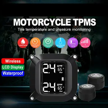 

Monitor System Tire Pressure Beautiful LCD Digital Display Motorcycle Wireless