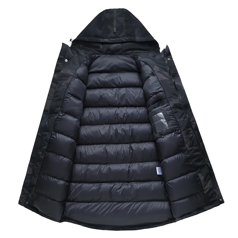 Новое поступление, модная зимняя очень большая длинная стеганая хлопковая куртка свободного покроя с капюшоном, зимнее пальто для мужчин, большие размеры XL-6XL 7XL 8XL