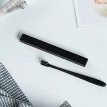 1pc Soft Bristle Toothbrush Portable Bamboo Charcoal Toothbrush Eco Friendly Brush Oral Cleaning Care Tools Household Supplies