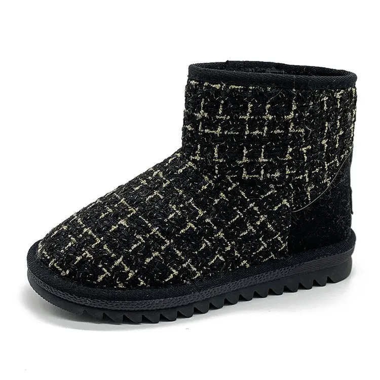 Round Toe Women's Rubber Boots Australia Flat Heel Fashion Womens Shoes Low Heels booties Booties Ladies Boots-women Lace