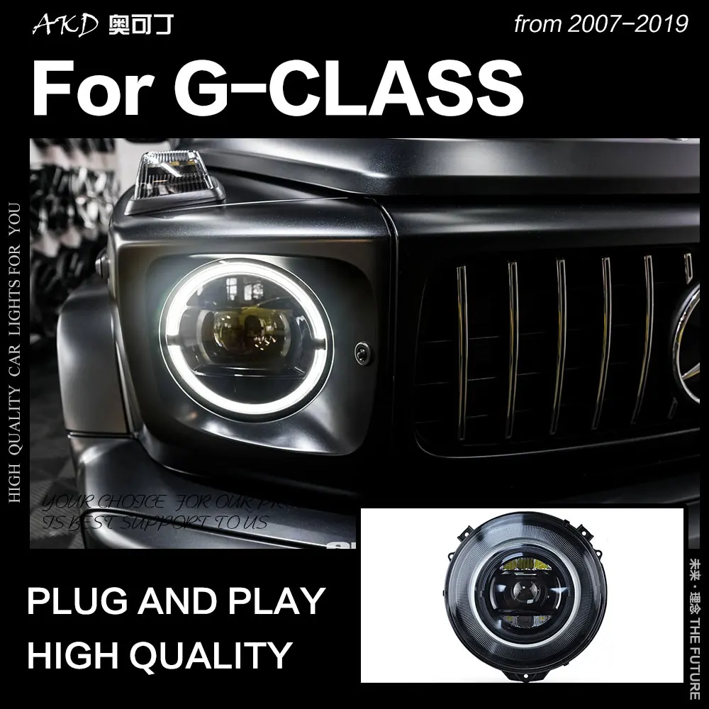 AKD автостайлинг фара для Benz W463 G500 фары G350 G55 G63 светодиодный ная ангельские глазки