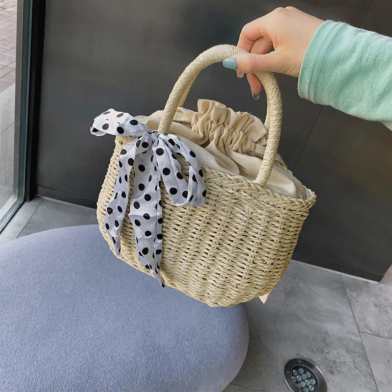 

Female Straw Beach Bag Crossbody Bags For Women 2019 Summer Wicker Designer Handbags Ladies Rattan Shoulder Messenger Bag Sac A