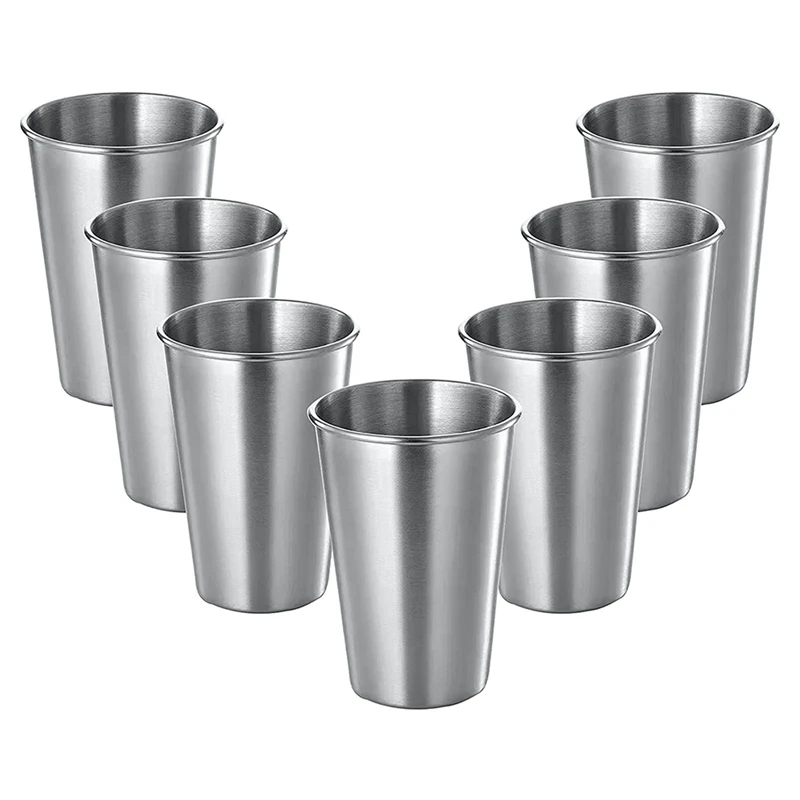 

Stainless Steel Pint Cups-Stackable Pint Cups-Suitable For Bars, Homes, Restaurants, Outdoor-Reusable Cups For Kids