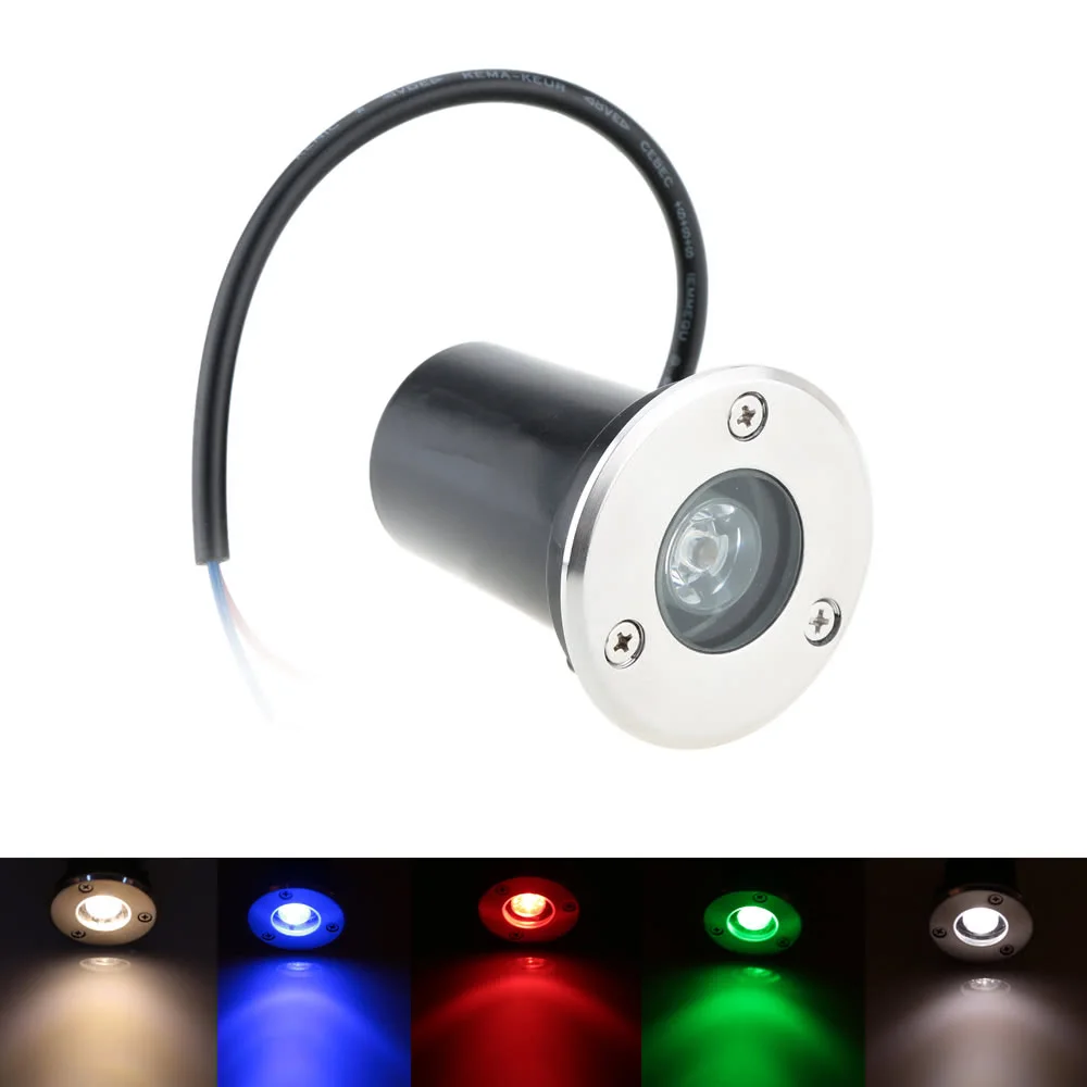 NEWKBO 1W 12V DC IP67 Светодиодный светильник подземный водонепроницаемый высокомощный закаленное стекло Открытый Сад Квадратный пейзаж CE RoHs