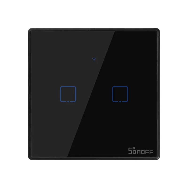 SONOFF T3 США/ЕС/Великобритания TX 2 банды 433 RF управление Умный Wi-Fi Сенсорный настенный светильник переключатель основной работает с Alexa Google Home - Комплект: SONOFF T3 EU Version