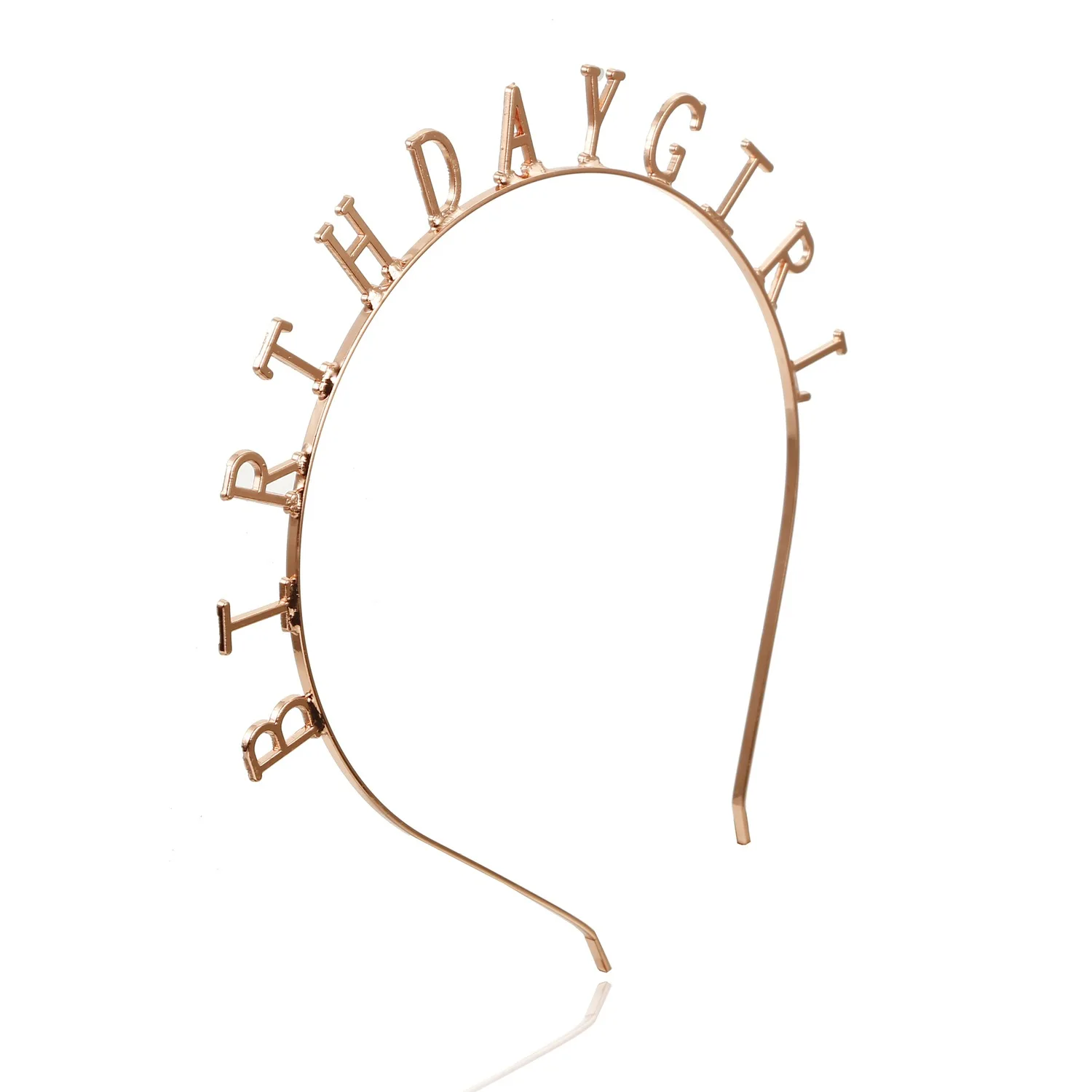 Карамельный цвет английская головная повязка буквы день рождения девушки сплав обруч для волос лента для волос удобные подарки на день рождения