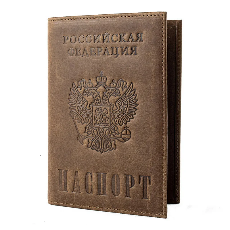Ретро Бизнес-держатель для карт мужские кредитные карты ID Держатели подлинный кожаный кошелек для путешествий Обложка для паспорта B589-41