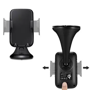 

Hot Wireless Car Charger Fast Charging Automatic Clamping Mobile Phone Bracket iPhone Xs Max Xr X Samsung S10 S9