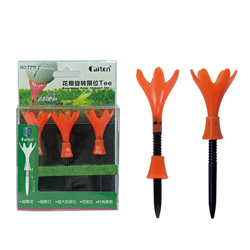 Пластиковые Тройники для гольфа лепестки вращение предел мячи тройники регулируемая высота супер