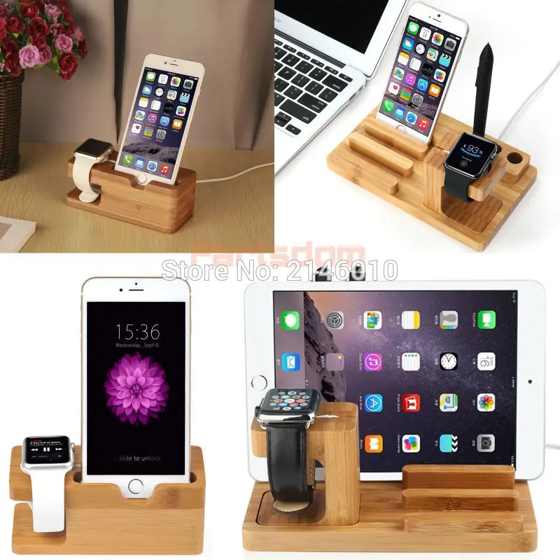 Держатель 3 в 1 для Apple Watch iPhone Plus 7 6 Ipad 234 Air | Наручные часы