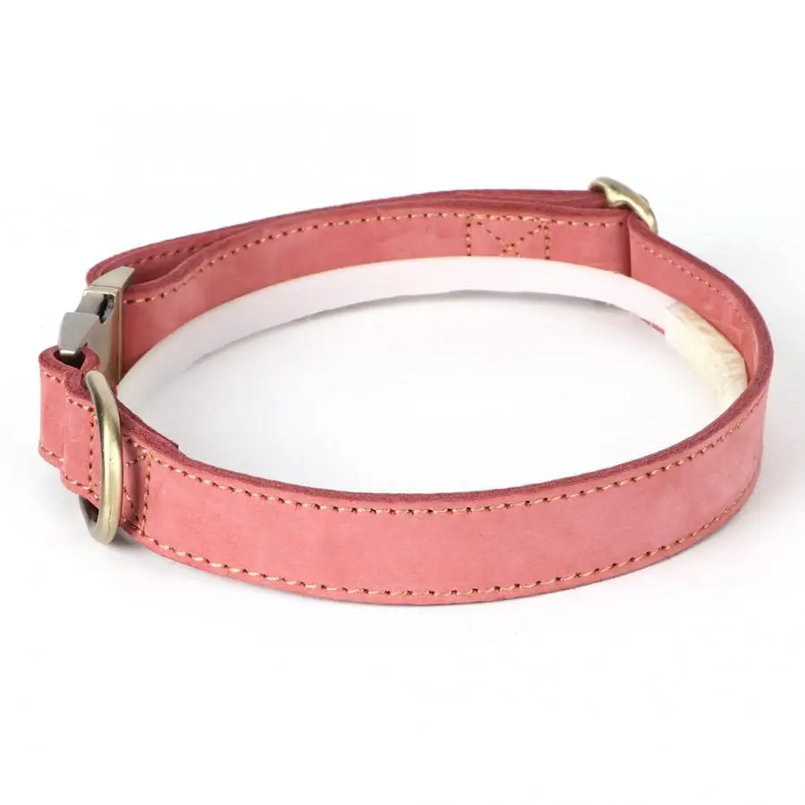 Полностью металлическая пряжка кожаный ошейник для домашних животных удобный