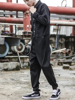 

New style of the same paragraph jumpsuit overalls men's spring and autumn jacket suit jumpsuit