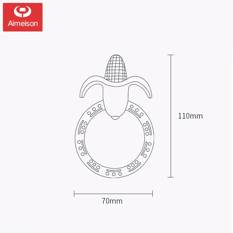 Aimeison Детские молярные палочки Прорезыватель для зубов в форме кукурузы Детские Силиконовые укусы музыкальные игрушки можно варить нетоксичные