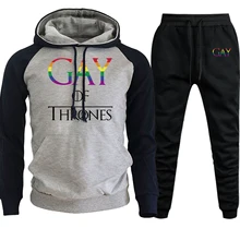 #Special Offers Gay Of Thrones Gay Pride Autumn Winter 2019 Harajuku Print Streetwear Raglan Men Hoodies Casula Suit Pullover+Pants 2 Piece Set #Special Offers Gay Of Thrones Gay Pride Autumn Winter 2019 Harajuku Print Streetwear Raglan Men Hoodies Casula Suit Pullover+Pants 2 Piece Set