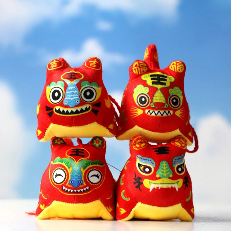 16 styles 2022 Year Of The Tiger Chinese New Year  Zodiac Plush Tiger Toys Pendant Random gifts for guests Tiger Mascot