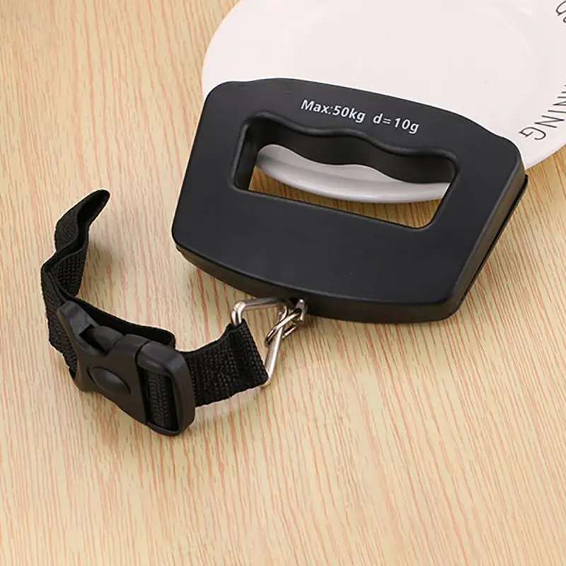 

50KG Battery Powered Digital Scale Portable Electronic Scale with Holding Rope Kitchen Travel Digital Luggage Weight Scale