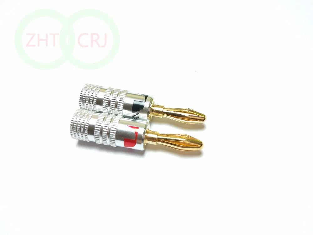 50pcs Nakamichi 24K Gold Nakamichi Speaker 4mm banana plug Audio connector New