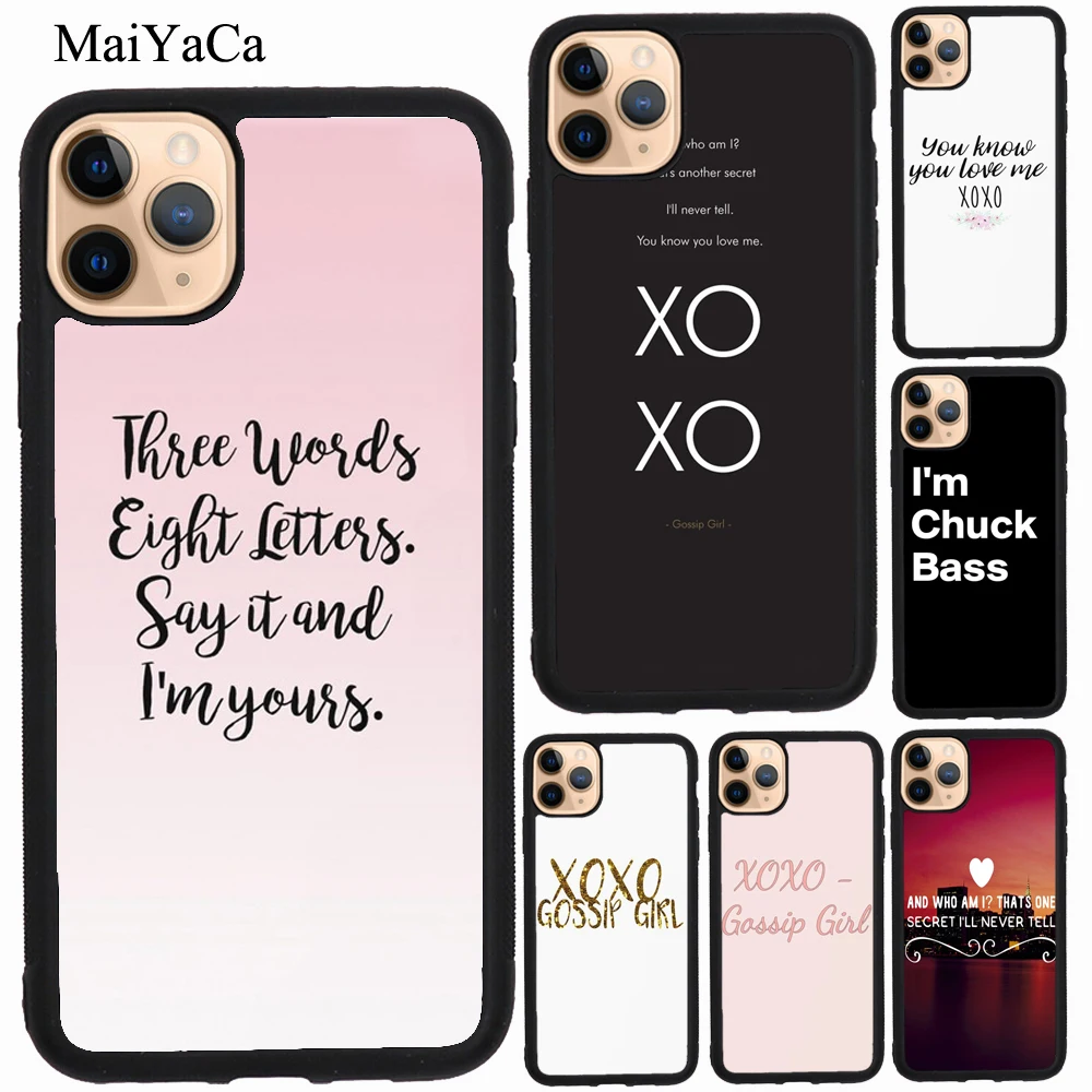 GOSSIP GIRL XOXO Quote Case For iPhone 13 12 Pro Max mini 11 XS X XR SE 2020 6S 7 8 Plus Back Cover | Мобильные телефоны и