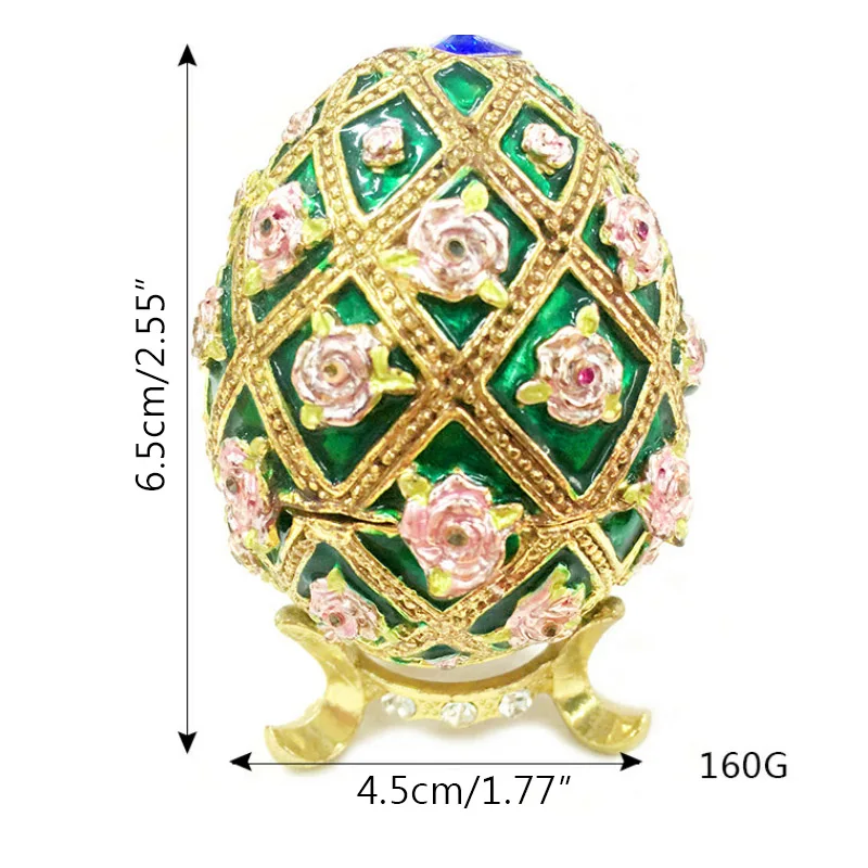 As picture6 Европейские пасхальные яйца орнамент шкатулка для бижутерии русские украшения дома аксессуары Позолоченные эмалированные металлические декоративные наклейки для яиц - Цвет: As picture6