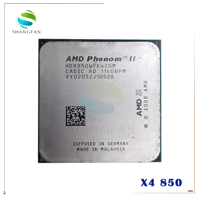 Процессор AMD Phenom II X4 850 процессор HDX850WFK42GM четырехъядерный (3 3 ГГц/95 Вт) разъем AM3 938