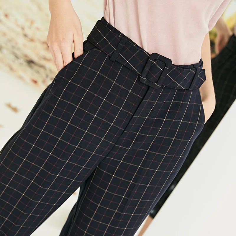 Vero Moda Женские OL стиль плед 3D пошив брюки | 319119501