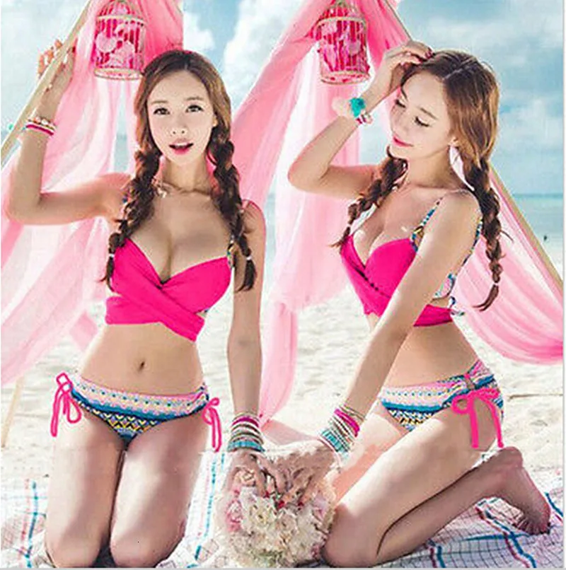 

Bikini set 2017 Swimsuit Women's korean Bikinis Women Summer Sexy Swimsuit Bath Suit Push Up Bikini set Bathsuit