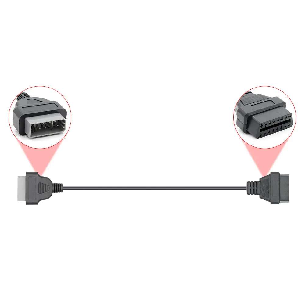 OBD2 кабель для Nissan 14Pin к OBD OBDII16 Pin Женский Диагностический кабель для Nissan 14 PIN до 16 Pin OBD2 кабель сканер