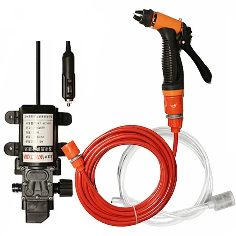 US $24.40 Car Wash 12V Car Washer Gun Pump High Pressure Cleaner Car Care Portable Washing Machine Electric Cleaning Auto Device