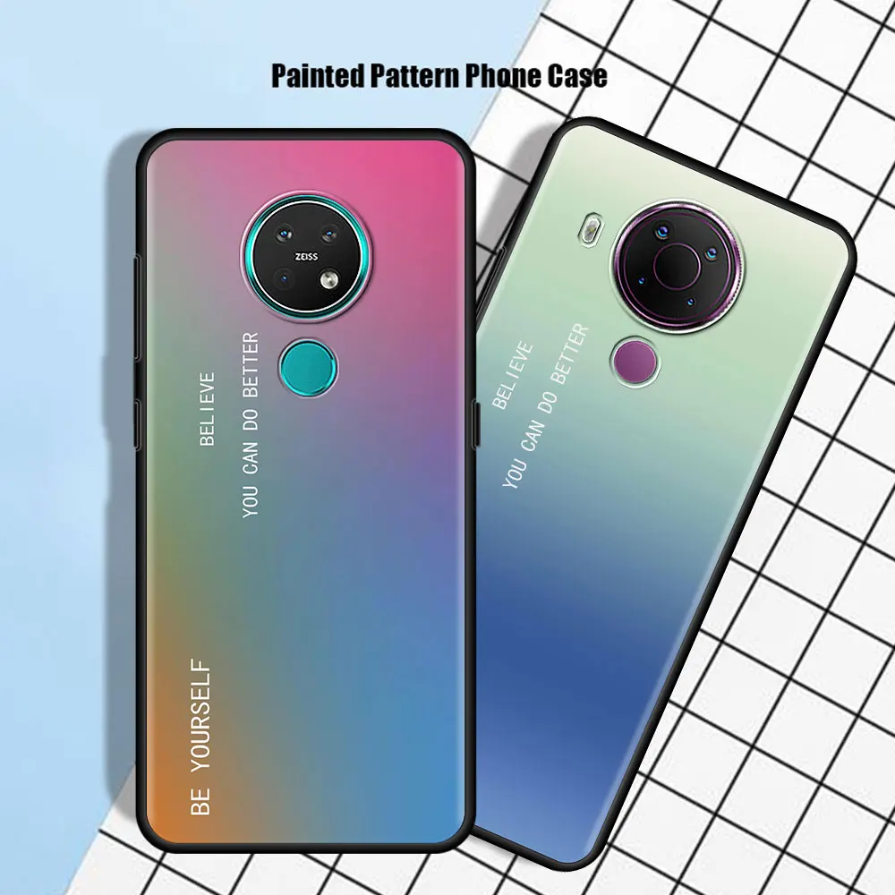 Gradient BE YOURSELF Cell Phone Case for Nokia 5.4 7.2 3.4 5.3 2.3 3.2 8.3 5G 2.4 2.2 4.2 1.3 1.4 C20 G20 X20 Cover Coque